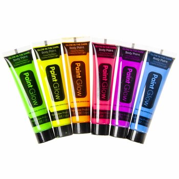 NEON Glow in the Dark Barva na Obličej - UV Aktivn&iacute; (Display 24 ks)