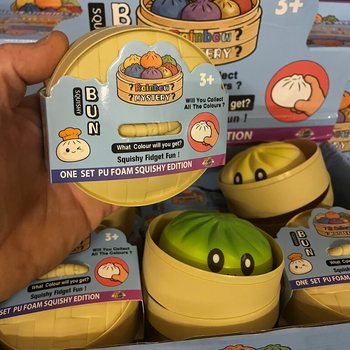RAGE - Squishy Bun Dumplings VELK&Eacute; - ONE SET PU FOAM SQUISHY EDITION (12 ks)