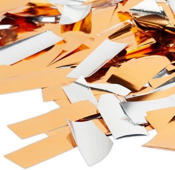 Konfetov&eacute; dělo &ndash; Barva: Oranžov&aacute;/Stř&iacute;brn&aacute; 40 cm - vystřelovac&iacute; konfety na narozeniny (10 ks)