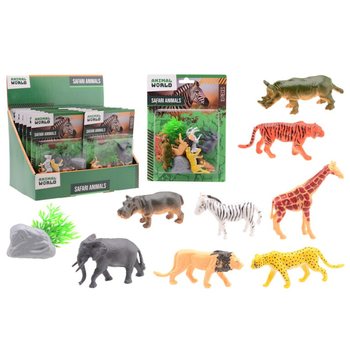 ANIMAL WORLD - SAFARI SADA ZVÍŘAT 10DÍLNÁ NA KARTĚ - V DISPLEJI (12 ks)