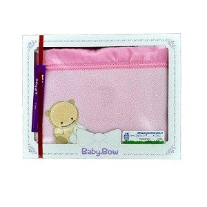 FLEECOVÁ DEKA BABY BOW - RŮŽOVÁ