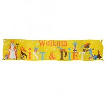 UVÍTACÍ BANNER SINTERKLAAS & PIET XXL 300 X 60 CM (7 ks)