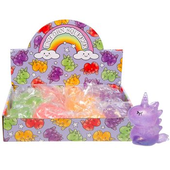 Mačkac&iacute; Jednorožec Squeeze / Squishy v Displayi (12 ks)