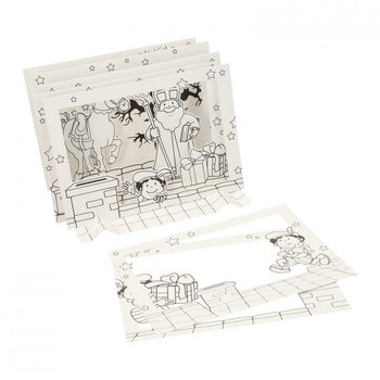 Sinterklaas / Mikul&aacute;&scaron;sk&eacute; 3D Tvořiv&eacute; Průhledov&eacute; Ok&eacute;nko (12 ks)