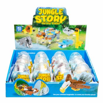 STAVEBN&Iacute; KOSTKY VE VEJCI - JUNGLE ZV&Iacute;ŘATA MIX (12 ks)