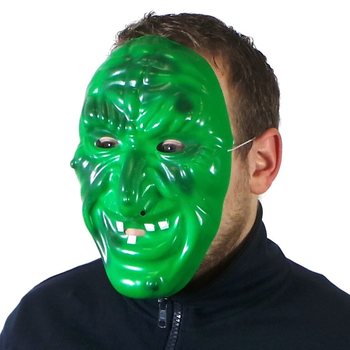 ČARODĚJNICK&Aacute; MASKA ZELEN&Aacute; (9 ks)