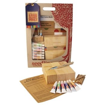 Sada Seedling - Navrhni si vlastn&iacute; dřevěn&eacute; skl&aacute;dac&iacute; puzzle z 9 d&iacute;lků
