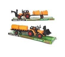 Hračkov&yacute; traktor s př&iacute;věsem na blistru (2 ks)