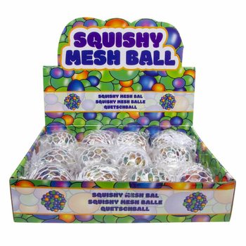 SQUISHY S&Iacute;ŤOVAN&Eacute; M&Iacute;ČKY V DISPLAYI (12 ks)