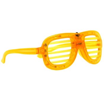 LED BR&Yacute;LE SHUTTER SHADES S OSVĚTLEN&Iacute;M - BARVA: ŽLUT&Aacute; (12 ks)