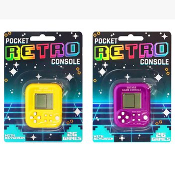 KAPESN&Iacute; RETRO HERN&Iacute; KONZOLE S KL&Iacute;ČENKOU - 26 HER (6 ks)