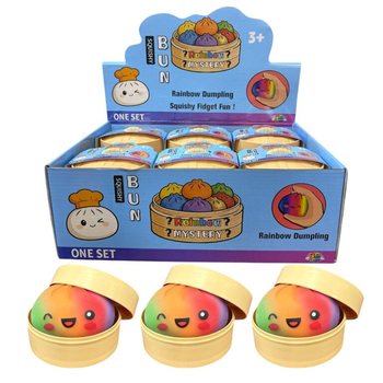 RAGE - RAINBOW Squishy Bun Dumplings VELKÉ (8.5 x 8.5 x 4.8 Cm) - Viral 2026 Fidget Toy (12ks)
