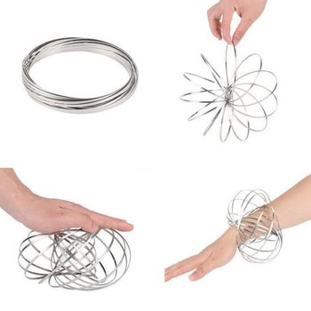 Magic Rings / Flow Rings - Kinetick&yacute; 3D Magick&yacute; Kruh - STŘ&Iacute;BRN&Yacute; | V KRABIČCE (10 ks)
