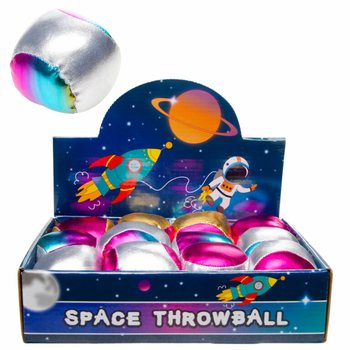 PLYŠOVÝ METALICKÝ HÁZECÍ MÍČEK - SPACE (12 ks)
