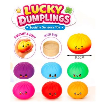 RAGE - LUCKY DUMPLINGS - Squishy Bun Dumplings VELK&Eacute; Rozměry 8.5 x 8.5 x 4.8 Cm - V DISPLEJI (12 ks)