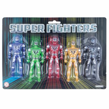 SUPER FIGHTERS - 5 Akčních Figurek na Kartě (6 ks)
