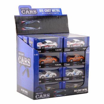 SUPER SPORT AUTOMOBILY DIE CAST, MĚŘ&Iacute;TKO 1:43 V DISPLAYI (24 ks)
