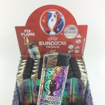 Elektrick&eacute; zapalovače UEFA EURO 2016 v displeji - 50 ks (V&yacute;prodej)
