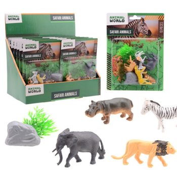 ANIMAL WORLD - SAFARI SADA ZV&Iacute;ŘAT 10D&Iacute;LN&Aacute; NA KARTĚ - V DISPLEJI (12 ks)