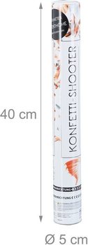 Konfetov&eacute; dělo &ndash; Barva: Oranžov&aacute;/Stř&iacute;brn&aacute; 40 cm - vystřelovac&iacute; konfety na narozeniny (10 ks)