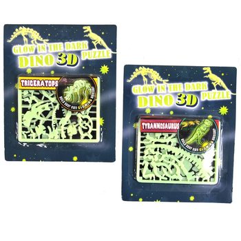 Sv&iacute;t&iacute;c&iacute; ve tmě 3D dino puzzle (24 ks)