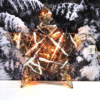 VELKÁ SVÍTÍCÍ VÁNOČNÍ HVĚZDA DEKORACE 45 CM (2 ks)