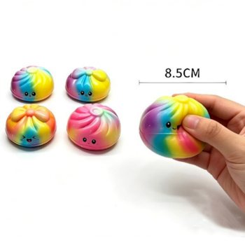RAGE - Squishy RAINBOW Bun Dumplings VELK&Yacute; - PU FOAM (12 ks)