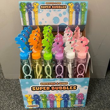 Bublifukové tyče Jednorožec a Dinosaurus - 120ml - 24 ks