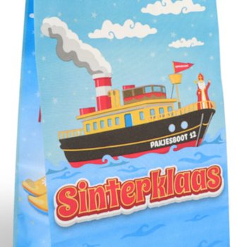 Pap&iacute;rov&eacute; d&aacute;rkov&eacute; ta&scaron;ky Mikul&aacute;&scaron; (Sinterklaas) - 16x8x22 cm (12 ks)