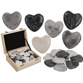 PŘÍRODNÍ KÁMEN VE TVARU SRDCE - WORRY STONES (36 ks)