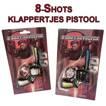 KAPSLOVÁ PISTOLE NA 8 RAN NA KARTĚ (24 ks)