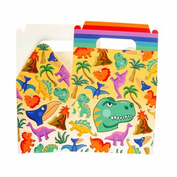 Dinosauř&iacute; box na j&iacute;dlo / krabička na v&yacute;služky (12 ks)