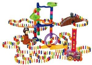 PLAYGO - Luxusní Domino Sada s Vláčkem - 500 Dílků