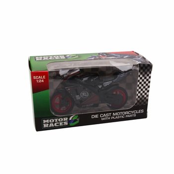 MOTOCYKL SUPER SPORT DIE CAST, MĚŘ&Iacute;TKO 1:24 V DISPLEJI (24 ks)