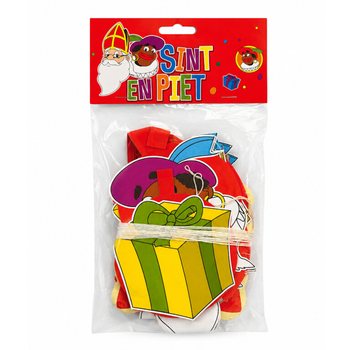Girlanda Sinterklaas a Piet se Z&aacute;věsy - 4 m (6 ks)