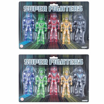 SUPER FIGHTERS - 5 Akčn&iacute;ch Figurek na Kartě (6 ks)