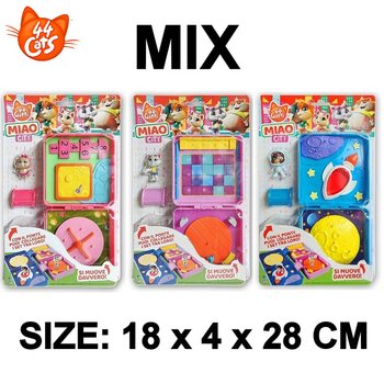 44 Cats Miao City na Kartě – 18x4x28 cm – Různé Druhy (40 ks)