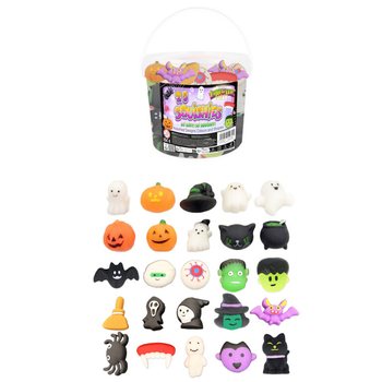 MIX HALLOWEEN MAČKAC&Iacute;CH FIGUREK SQUISHY V KYBL&Iacute;KU (25 ks)