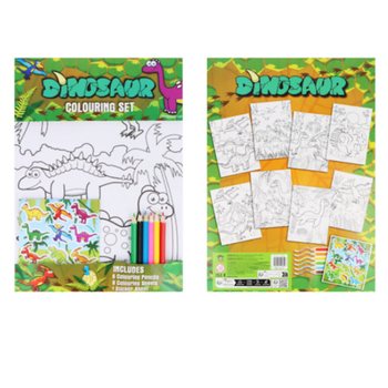 VELK&Aacute; OMALOV&Aacute;NKOV&Aacute; SADA - MODEL: DINOSAURUS - Rozm 22x30x1 CM (12 ks)