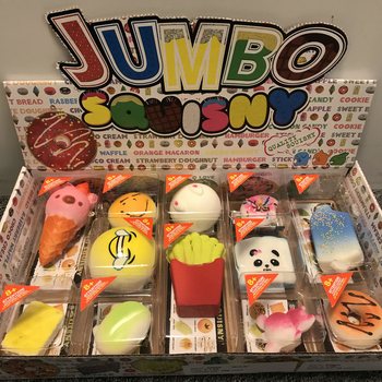 JUMBO Squishies v Displayi (12 ks) - Voňav&eacute; Antistresov&eacute; Hračky