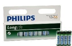 12x BATERIE "PHILIPS - SUPER HEAVY DUTY" AA - LONGLIFE (12ks Blister)