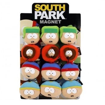 PLYŠOVÉ MAGNETY SOUTH PARK, 7CM, V DISPLEJI (12 ks)