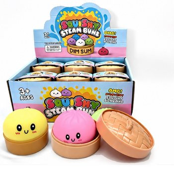 RAGE - Squishy Bun Dumplings VELK&Yacute; (Rozm. 8.5x8.5x4.8 cm) - Viral 2026 Fidget Toy (12 ks)