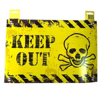 DEKORAČN&Iacute; CEDULE NA DVEŘE - "DANGER" / "KEEP OUT" (12 ks)