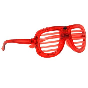 Br&yacute;le SHUTTER SHADES s LED Osvě tlen&iacute;m - Barva: Červen&aacute; (12 ks)