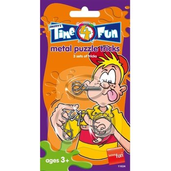 SMIFFY'S 3 kovov&eacute; hlavolamy na kartě (24 ks)