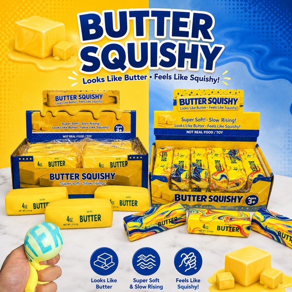 Hit - Butter Squishy & Máslové Mačkací Hračky