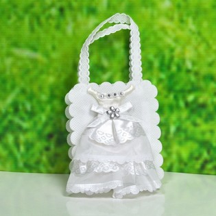 Svatebn&iacute; Ta&scaron;tička na V&yacute;služky - Motiv Svatebn&iacute; &Scaron;aty (12 ks)