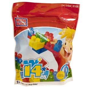 Mega Bloks 8108 - Pytel s velk&yacute;mi kostkami (14 d&iacute;lků)