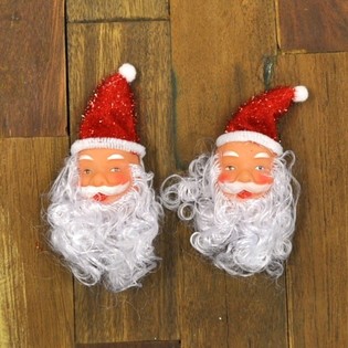 Malé hlavičky Santa Clause, sada 2 ks (12 sad)